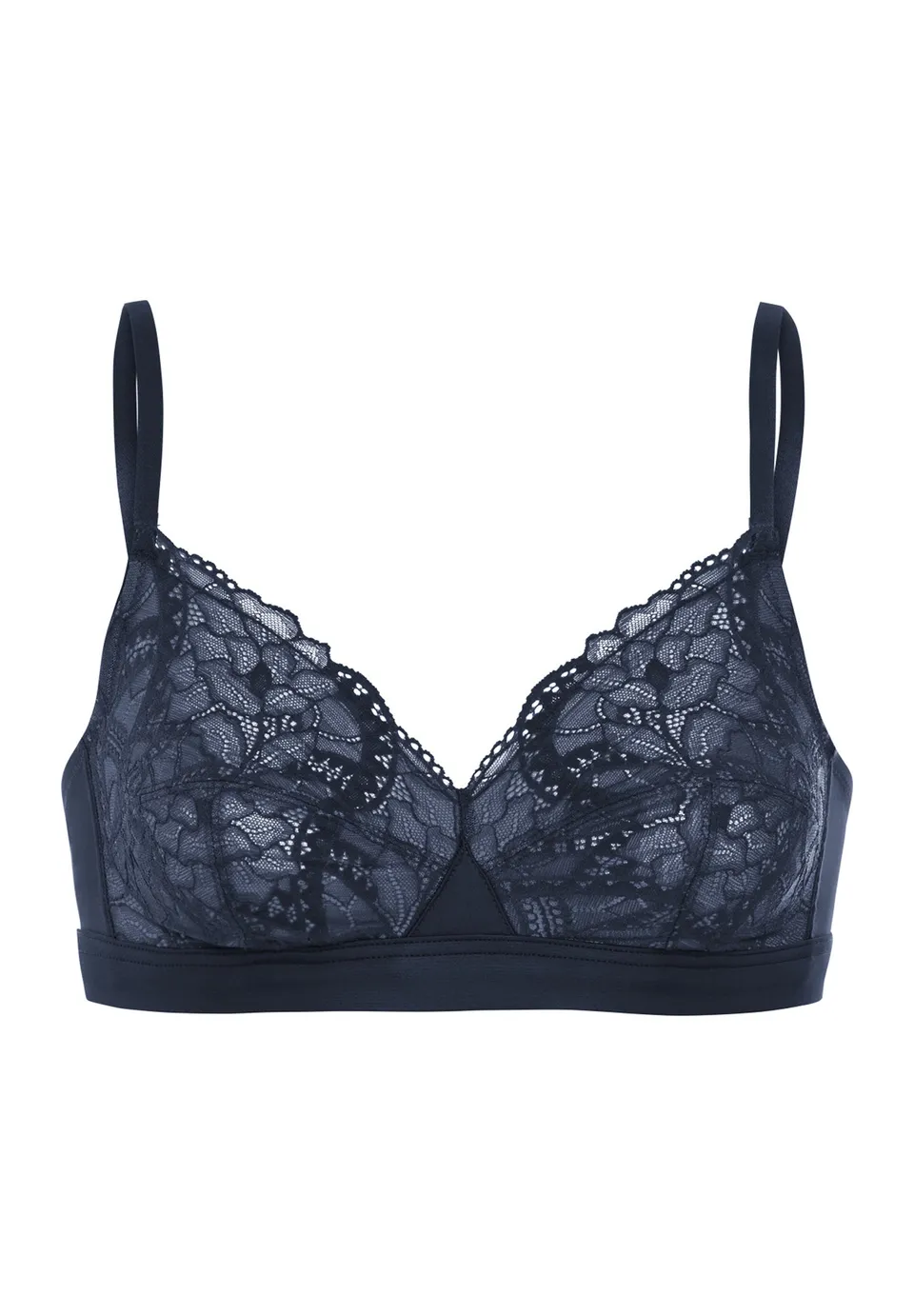 hanro-azelia-soft-bh-deep-navy-spitze-b-gellos image 1