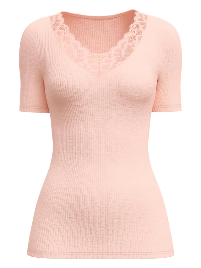 calida-wool-silk-silky-wool-joy-shirt-damen-pearl-blush-kurzarm image 1