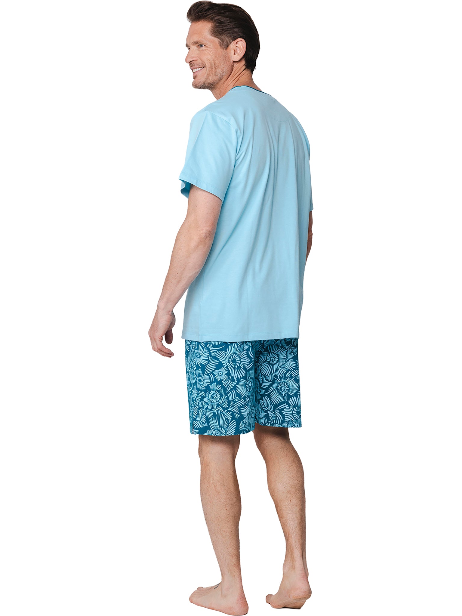 pastunette-ocean-flower-shortama-herren-hellblau-blumen image 4