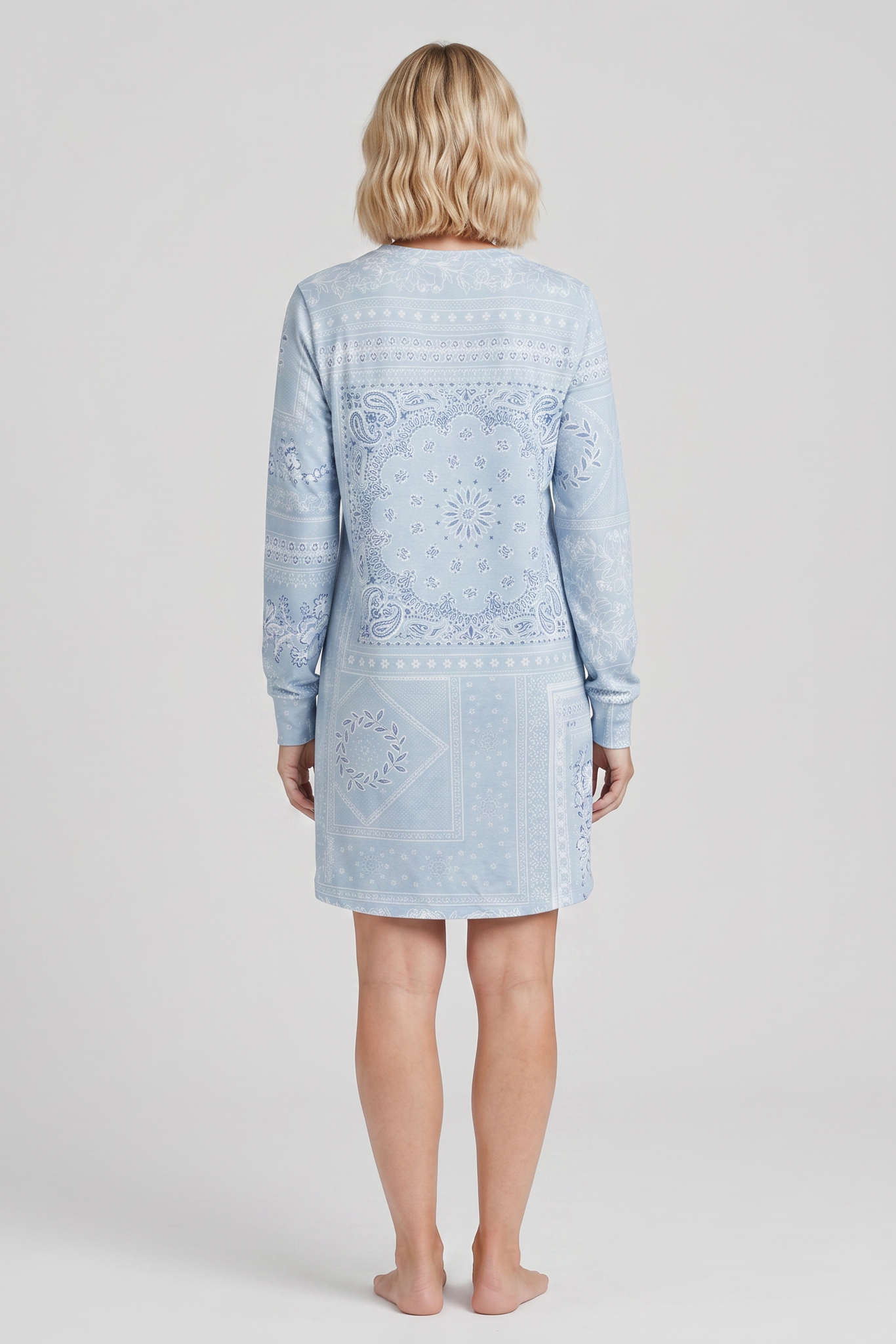 r-sch-be-happy-nachthemd-mini-blau-bandana-baumwolle image 3