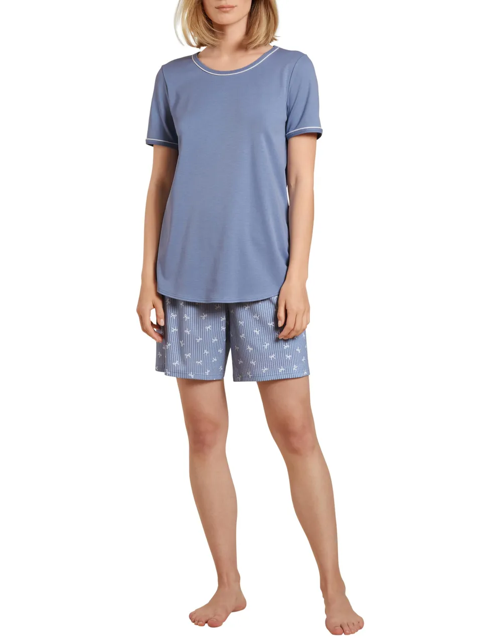 calida-sweet-dreams-pyjamaset-damen-kurz-blau image 1