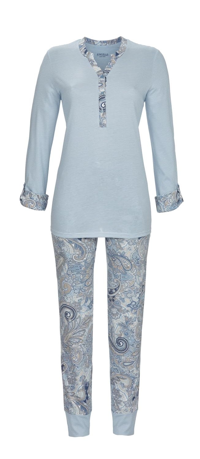 ringella-women-men-pyjama-mustermix-knopfleiste-baumwoll-modal image 1