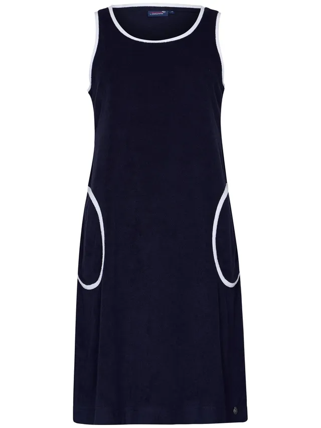rebelle-kleid-sporty-dunkelblau-frottee-mit-taschen image 1