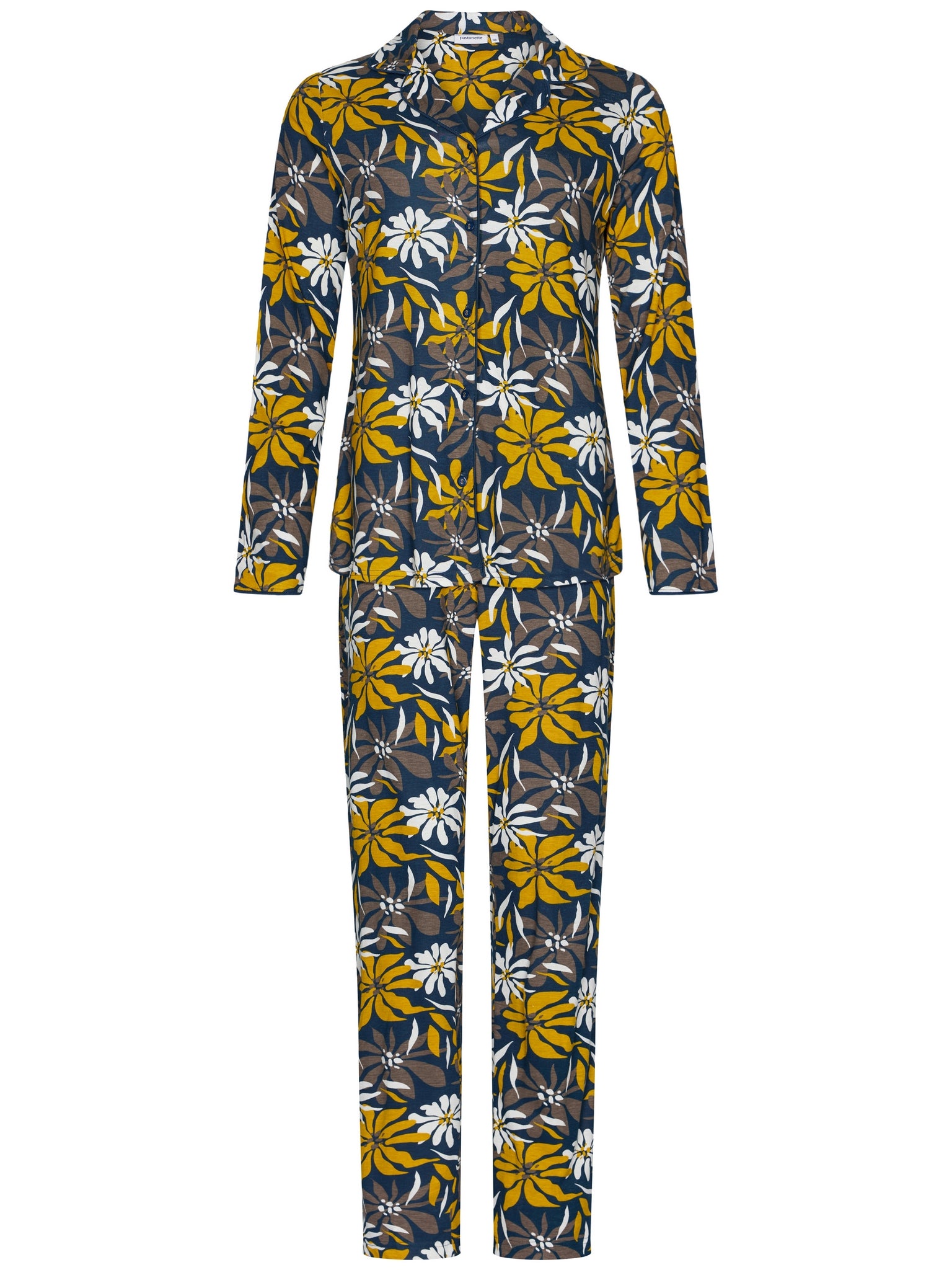 pastunette-moonlite-pyjama-blau-blumen-baumwoll-modal image 1