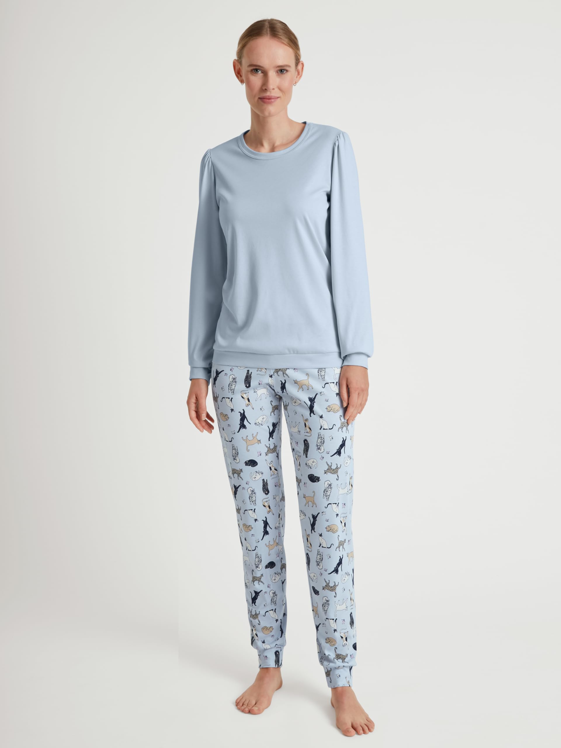 calida-favourites-dreams-cat-dreams-pyjamaset-damen-48-50-harmony-blue image 2