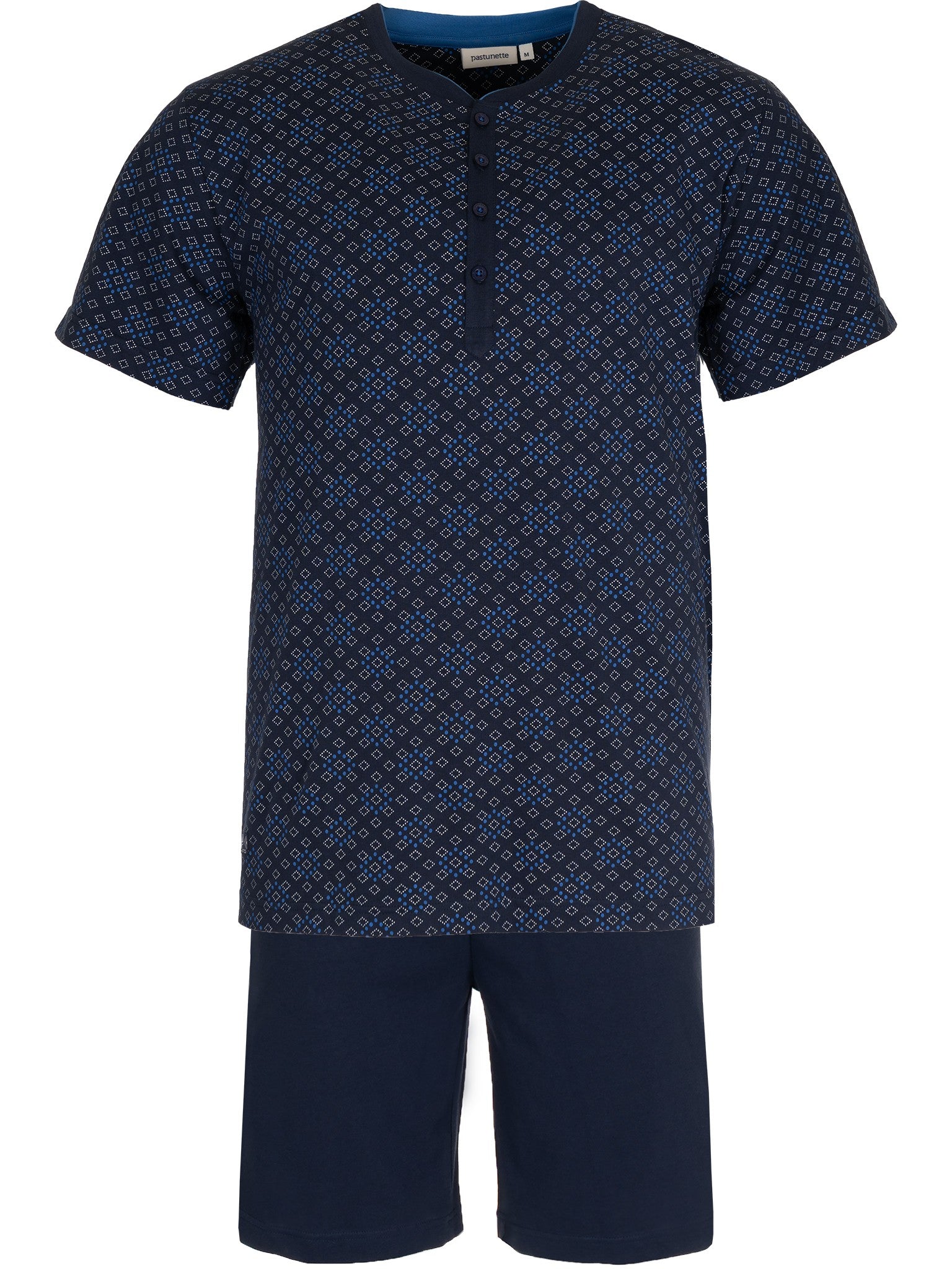 pastunette-shortama-pyjama-blau-baumwolle-kurz-set image 1