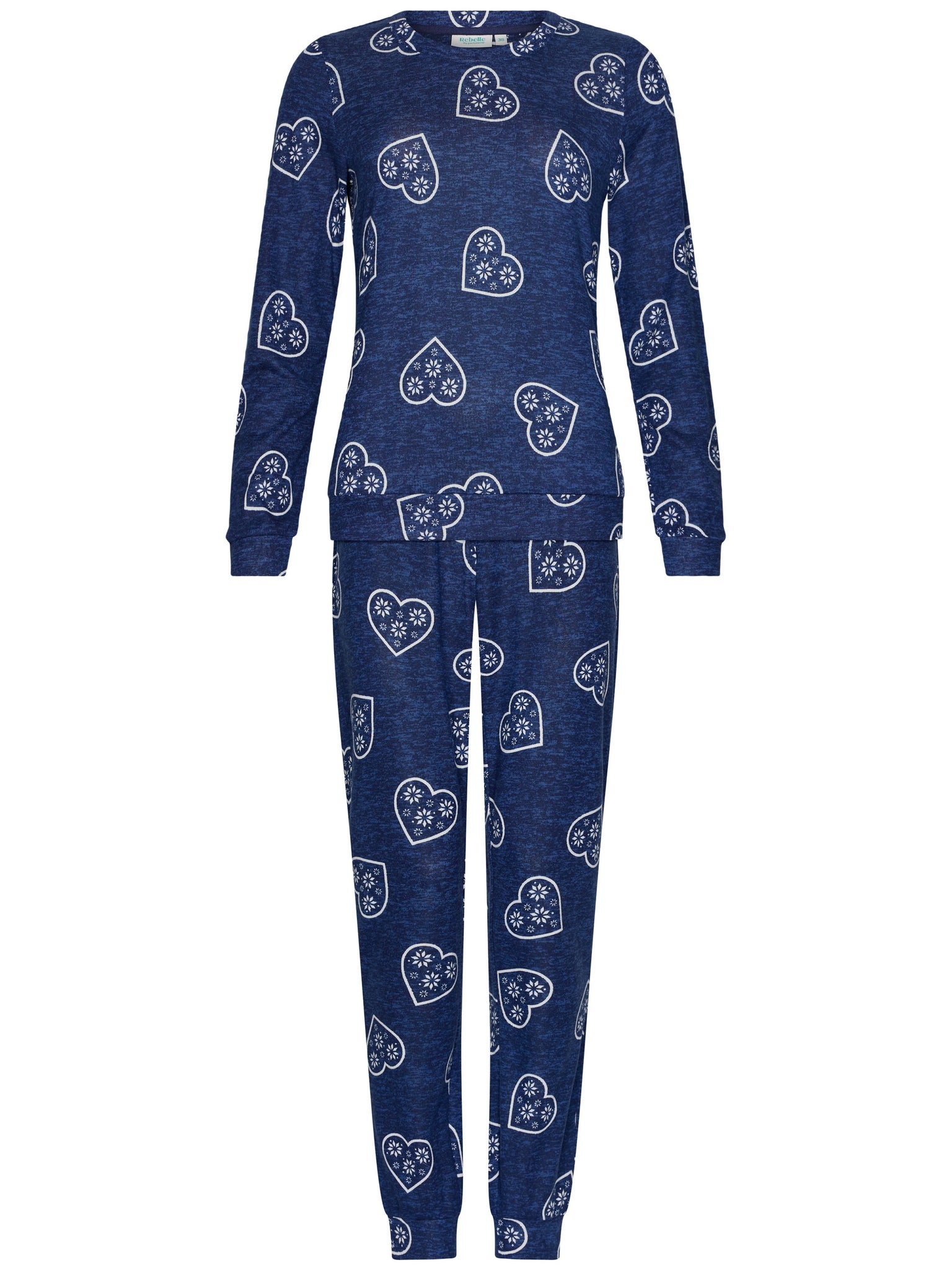 rebelle-aspen-ski-pyjama-blau-herzen-recycling-fleece image 1