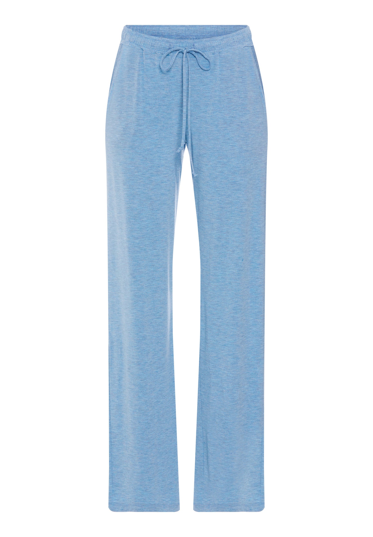 hanro-natural-elegance-hose-lang-bluebird-melange-viskose image 1