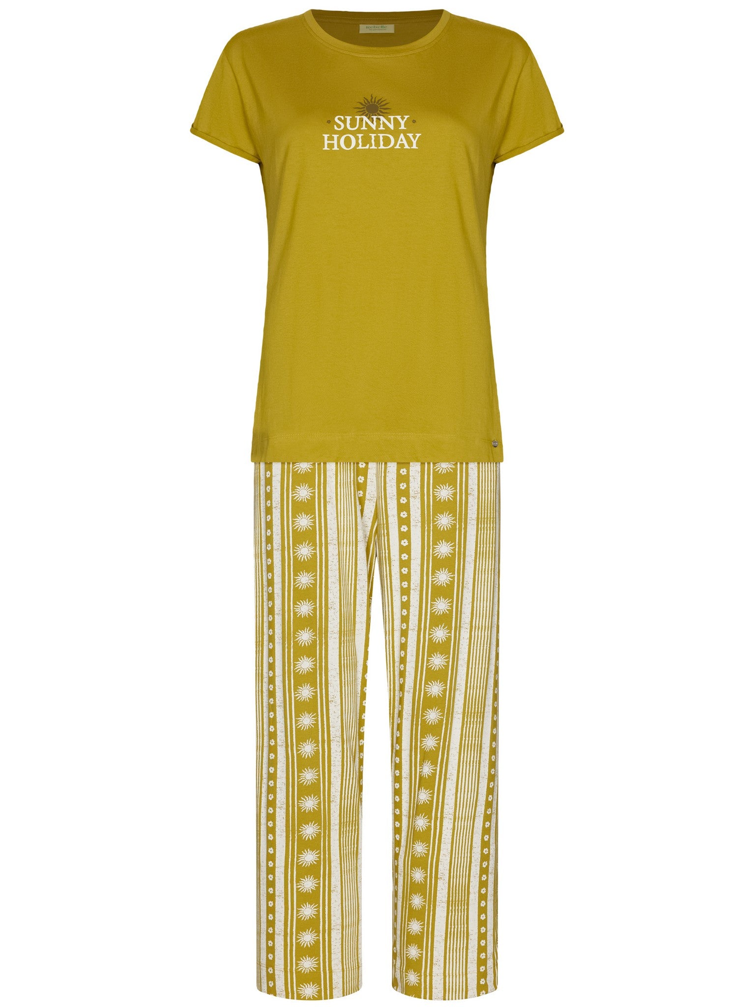 myrebelle-sunny-holiday-pyjama-gr-n-baumwolle-mit-print image 1