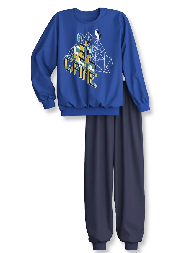calida-favourites-sleep-jungen-pyjama-mit-b-ndchen image 1