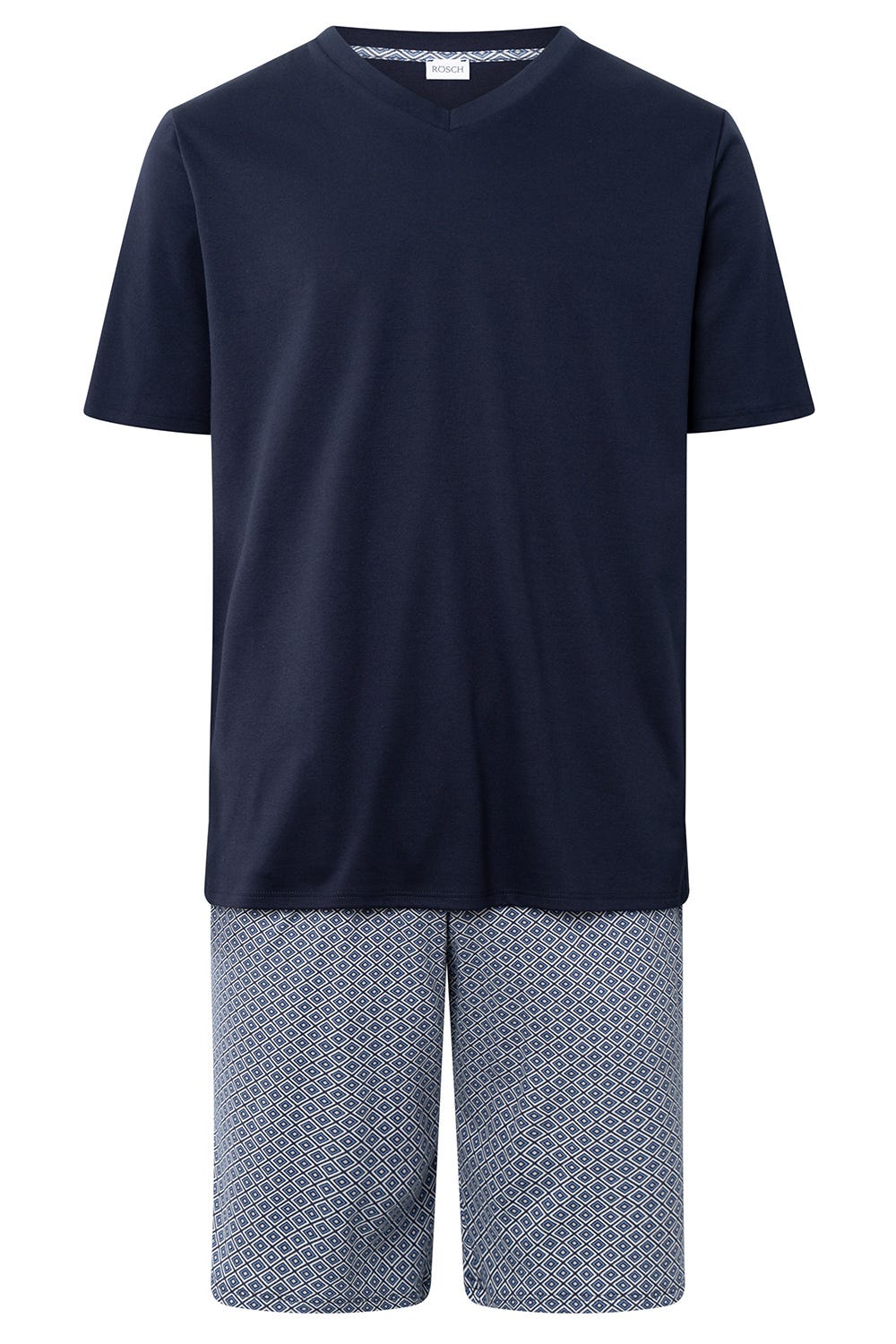 r-sch-be-happy-herren-pyjama-kurz-blau-v-ausschnitt image 2