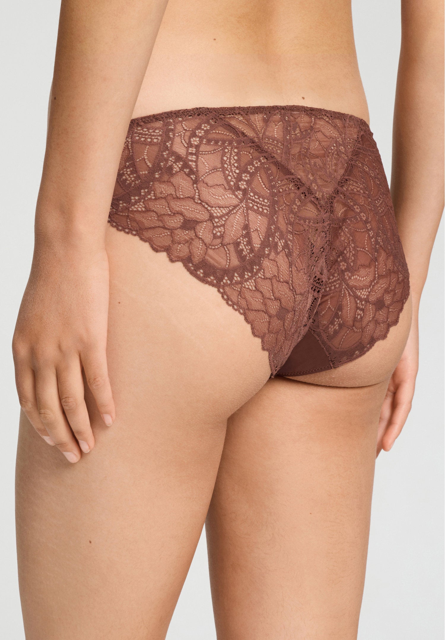 hanro-azelia-mini-briefs-slip-damen-cinnamon-spitze image 4