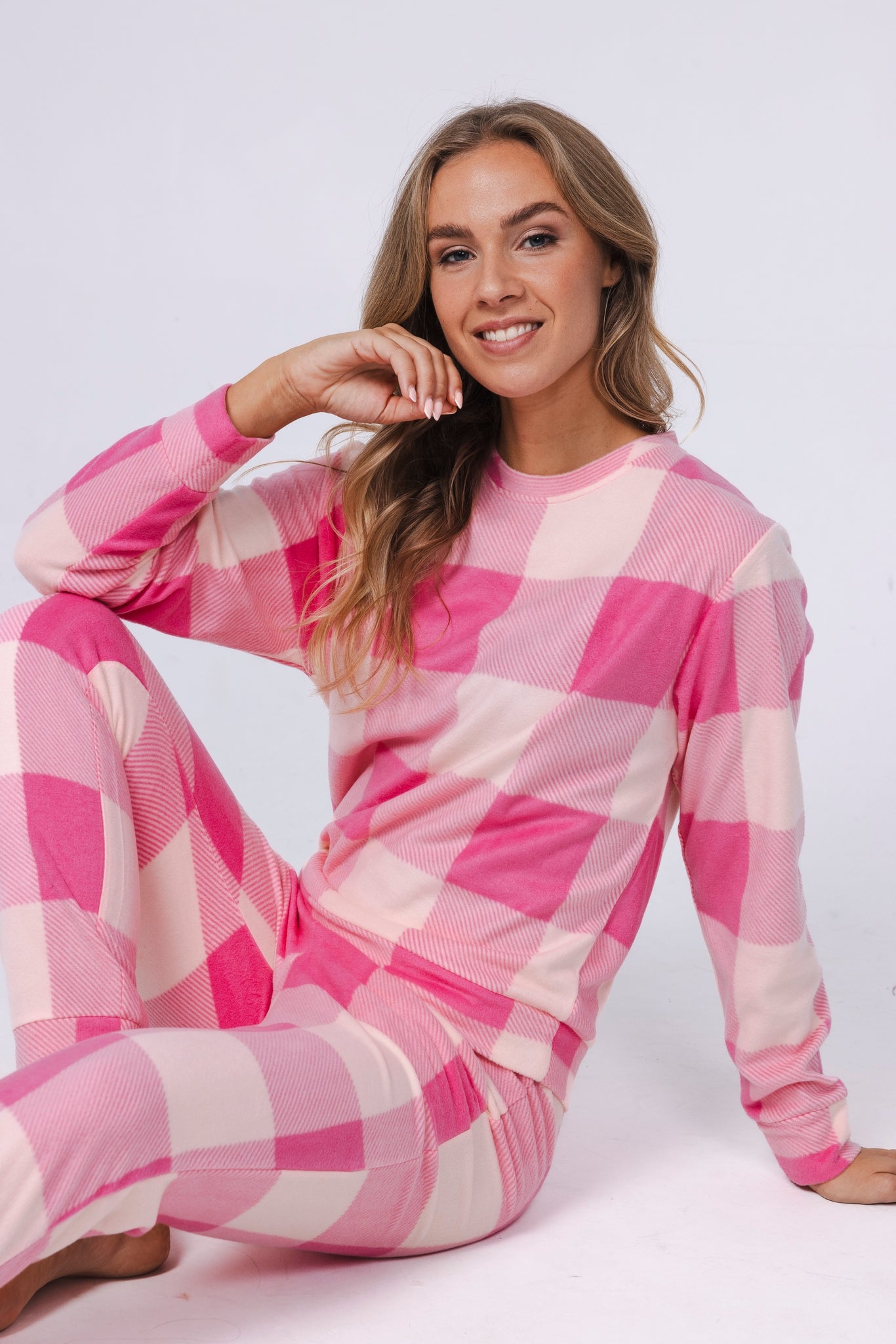 rebelle-cin-cin-pyjama-rosa-kariert-polar-fleece image 5