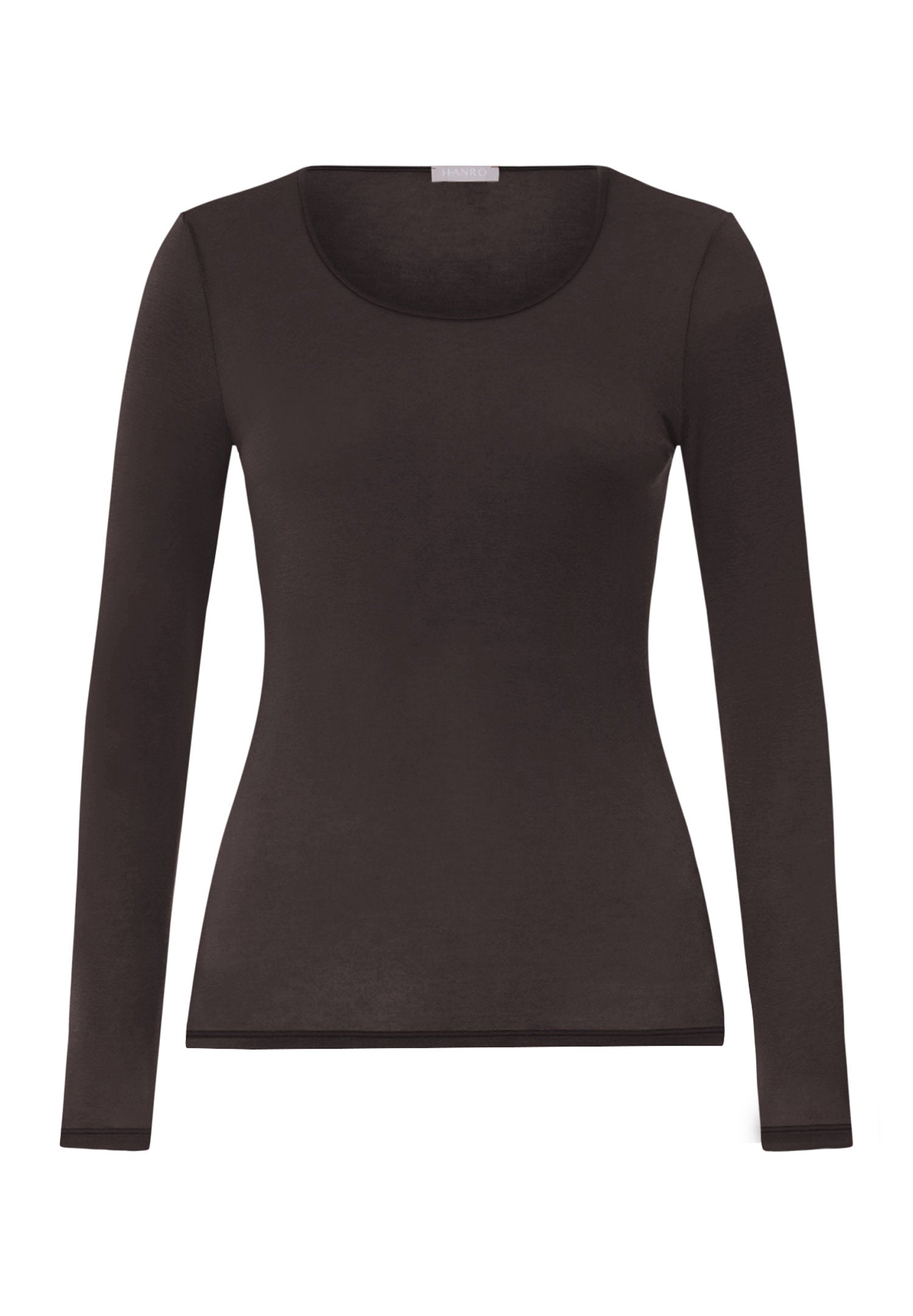 hanro-ultralight-shirt-langarm-dark-mocha-merino-modal image 1