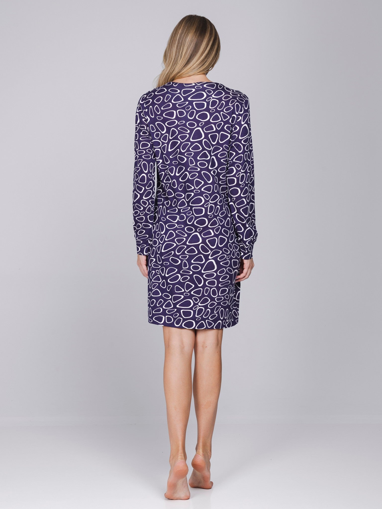 pastunette-purple-pebbles-nachthemd-lila-langarm-baumwolle image 3