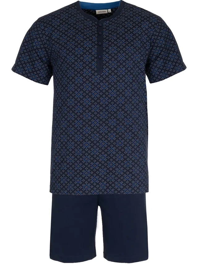pastunette-shortama-pyjama-blau-baumwolle-kurz-set image 1