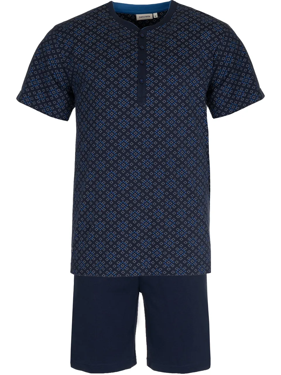 pastunette-shortama-pyjama-blau-baumwolle-kurz-set image 1