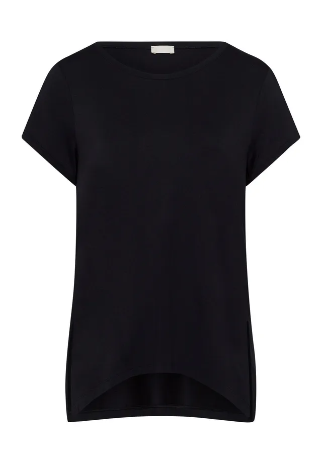hanro-yoga-kurzarm-shirt-micromodal-black-beauty image 1