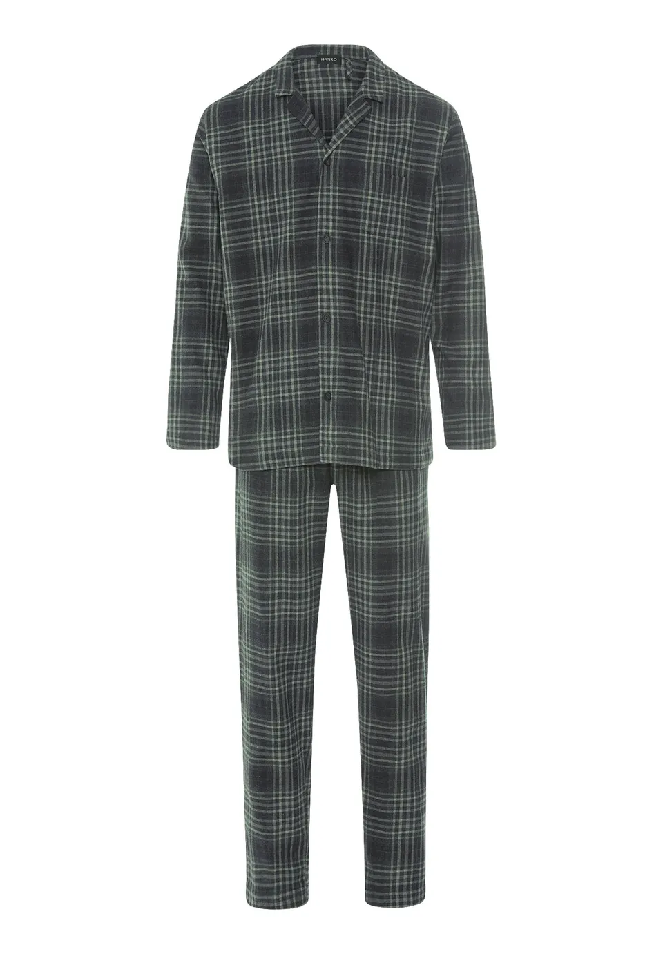 hanro-cozy-comfort-l-slv-pyjama-willow-squares-baumwoll-flanell image 1