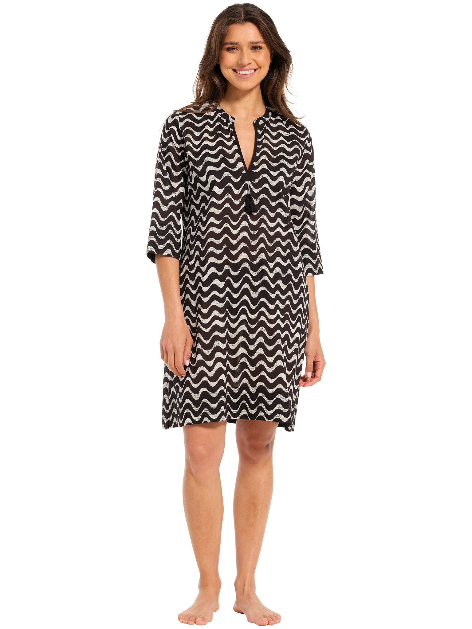 pastunette-beach-waves-strandkleid-schwarz-baumwolle image 2