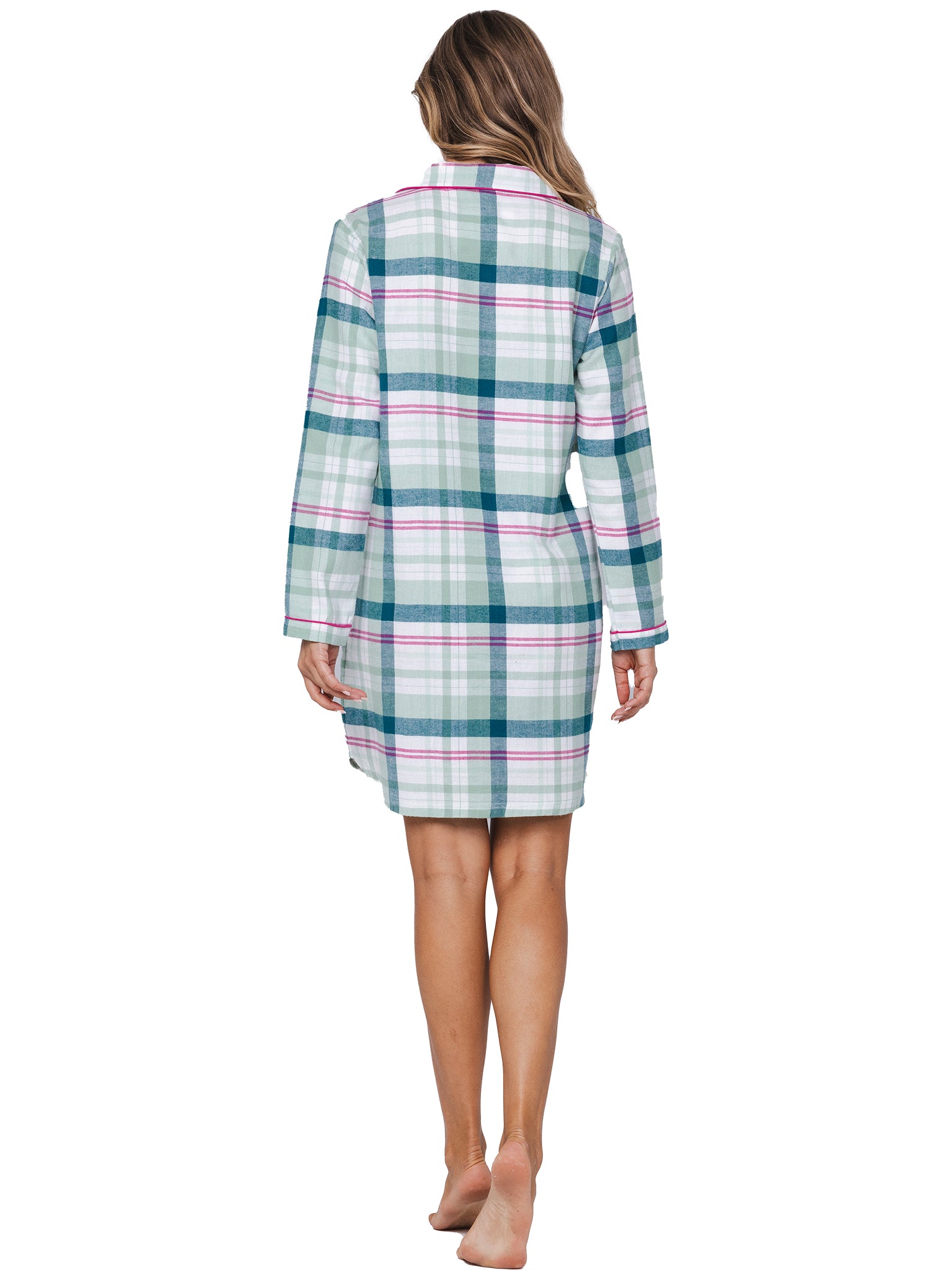 pastunette-flannel-check-nachthemd-gr-n-karo-flanell image 3