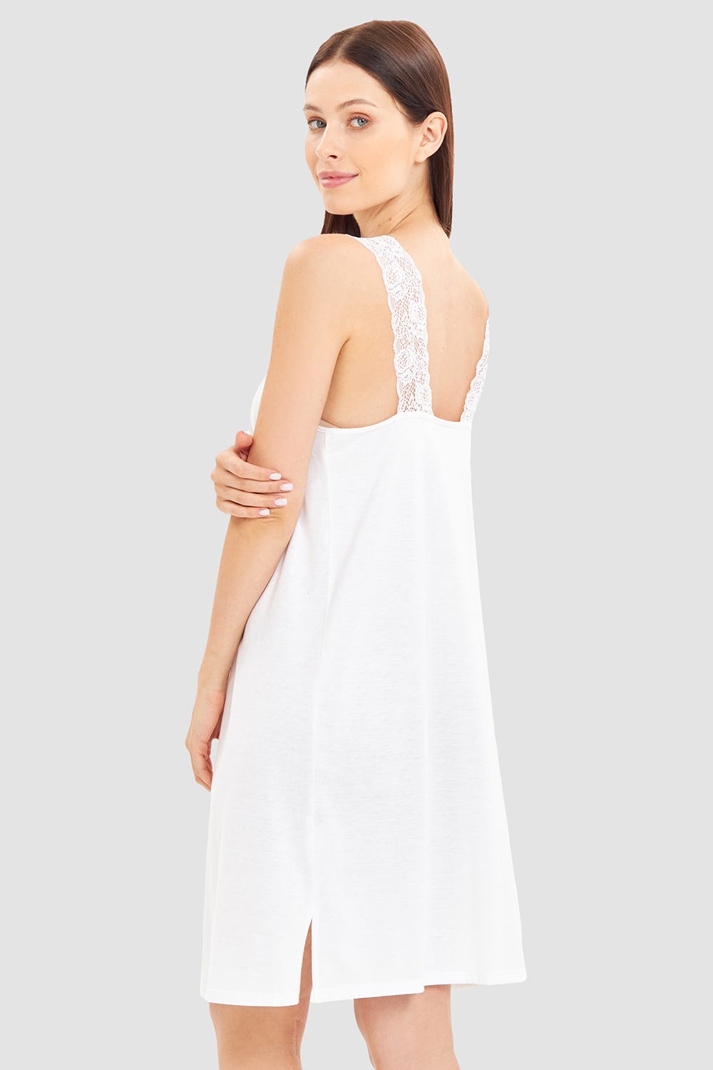 r-sch-be-happy-nachthemd-knielang-negligee-wei-spitze image 3