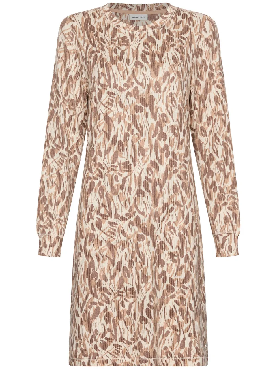 pastunette-mirage-nachthemd-beige-tierprint-fleece image 1