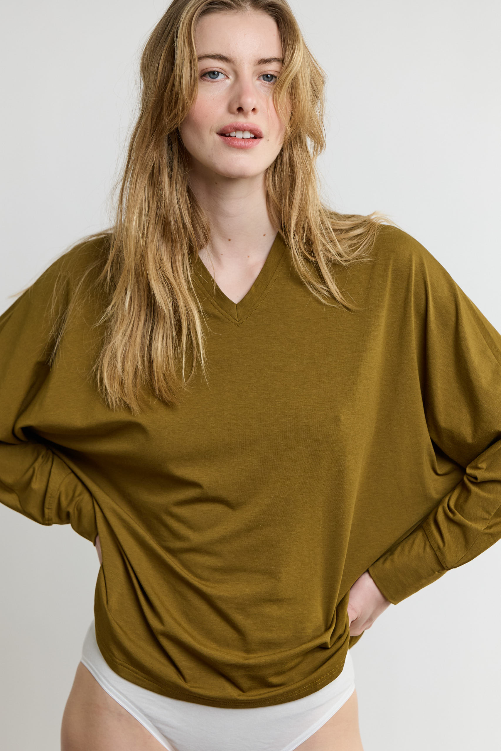 sunday-in-bed-lorena-schlafshirt-jersey-v-ausschnitt image 1