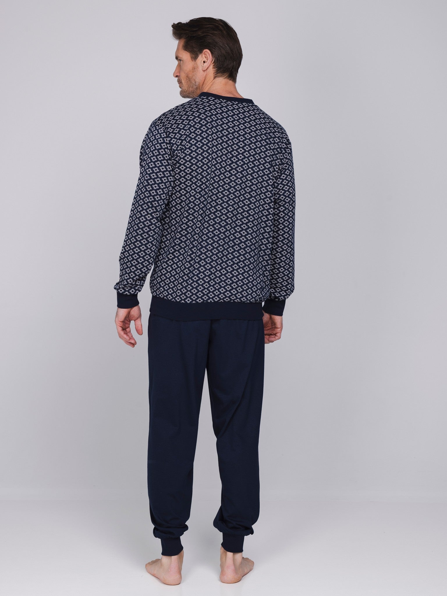 robson-graphic-herrenpyjama-dunkelblau-baumwolle image 2