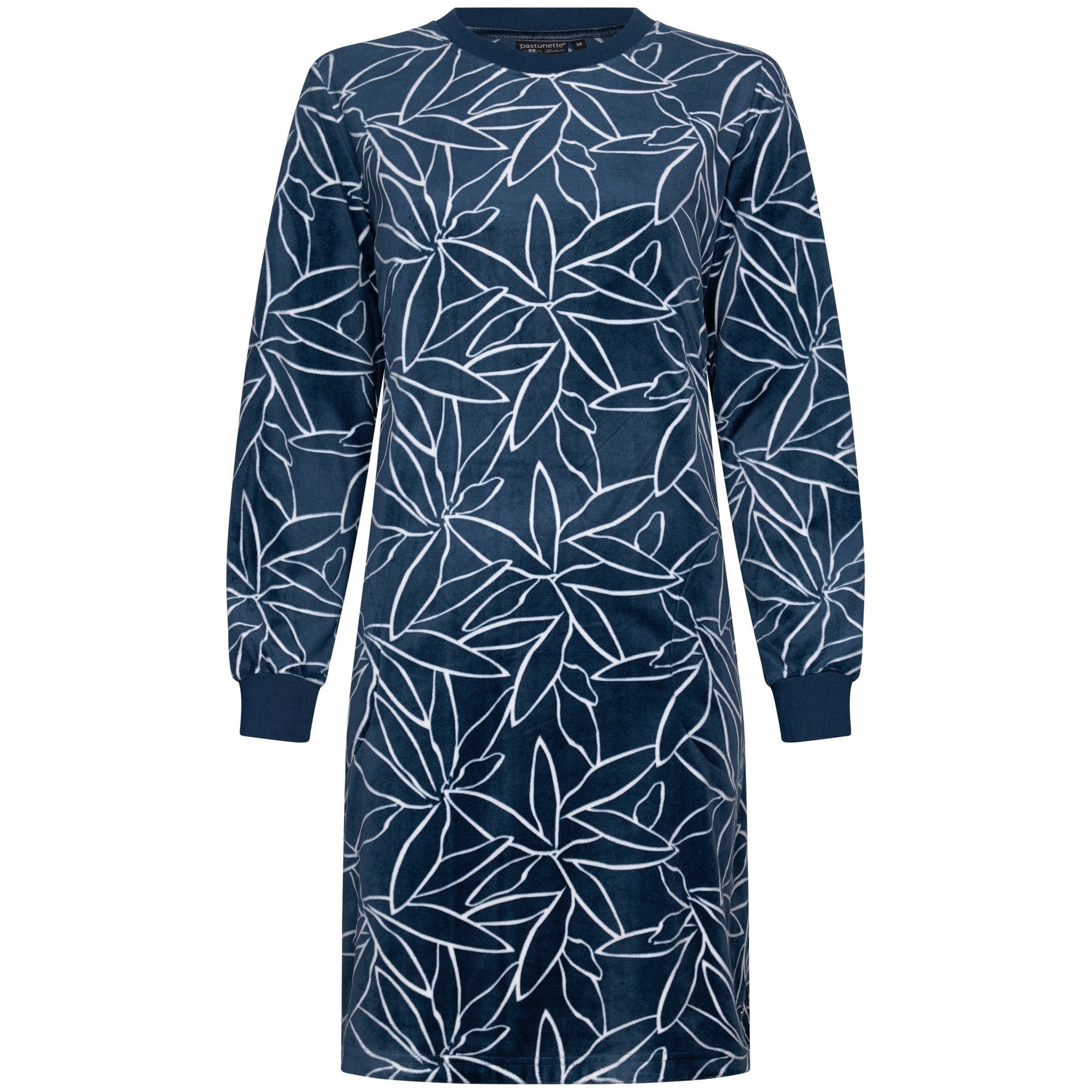 pastunette-premium-art-deco-nachthemd-fleece-dunkelblau image 1