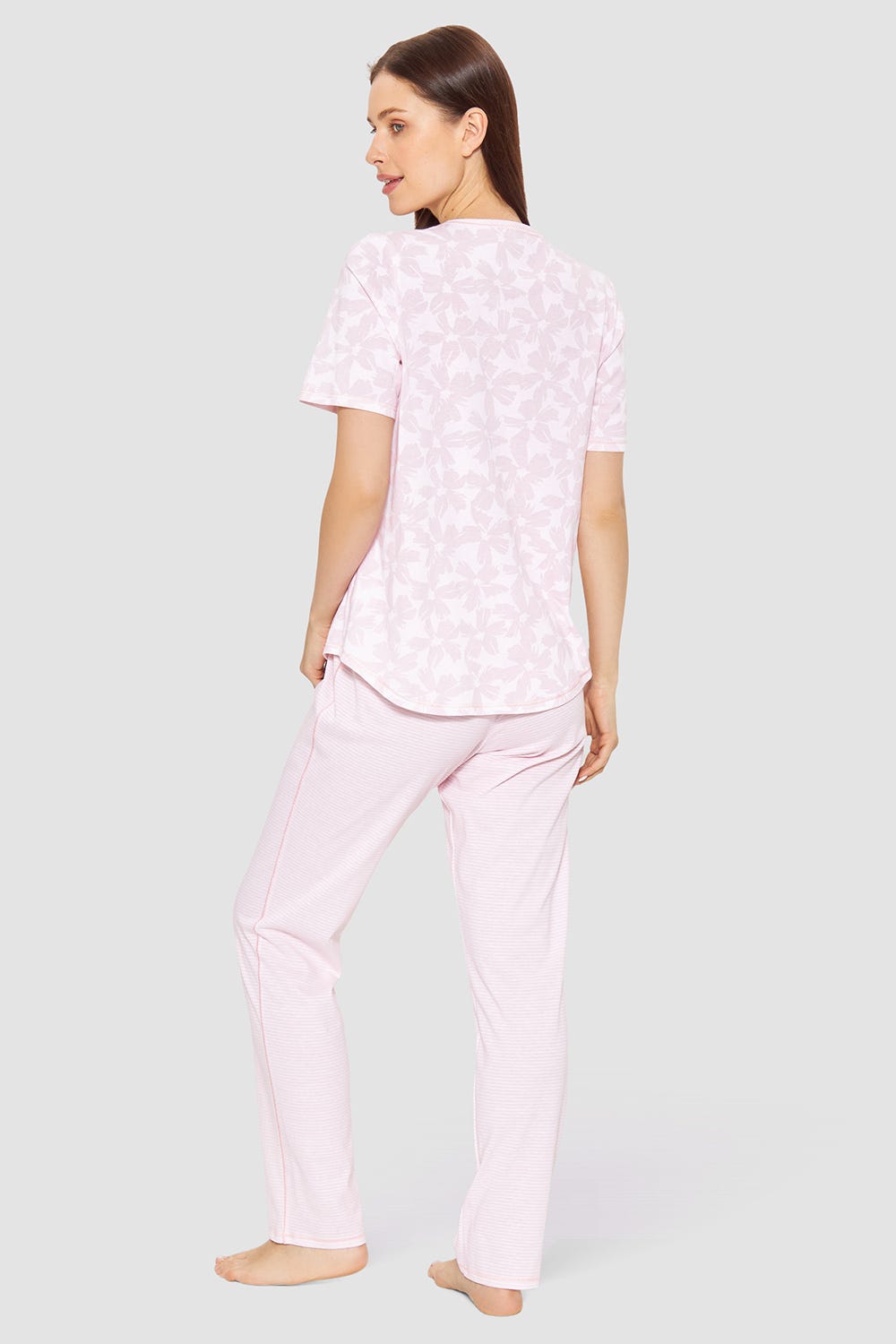 r-sch-be-happy-pyjama-lang-rosa-floral-streifen image 3