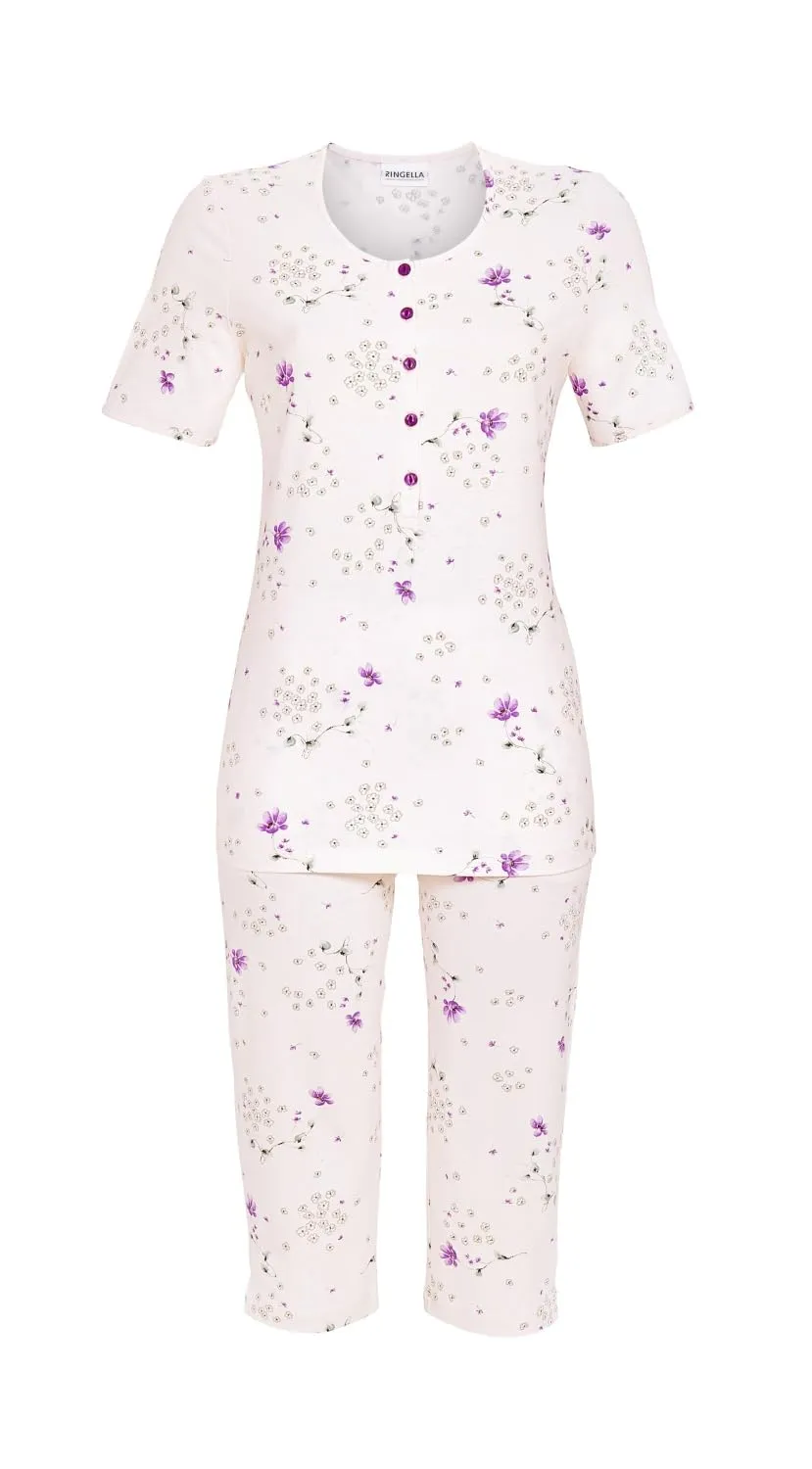 ringella-pyjama-mit-caprihose-schlafanzug-set-damen image 1
