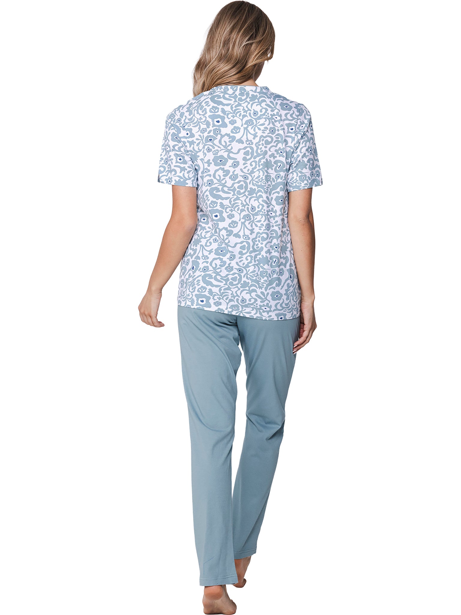 pastunette-stone-blue-pyjama-blau-bio-baumwolle-kurzarm image 4