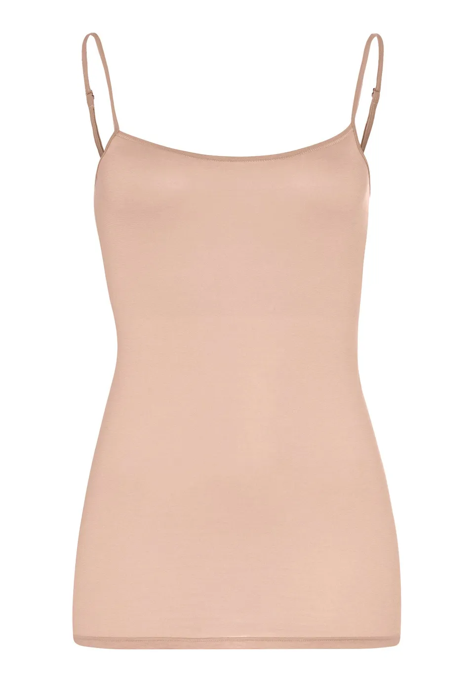 hanro-ultralight-spaghetti-top-beige-pima-baumwolle image 1