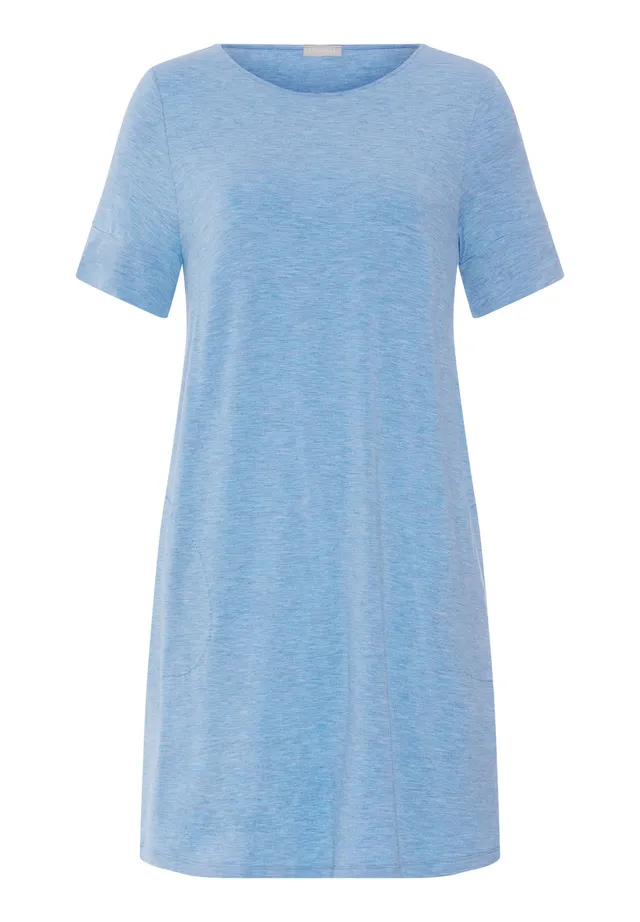 hanro-natural-elegance-s-slv-nightdress-90cm-nachthemd-blau image 1