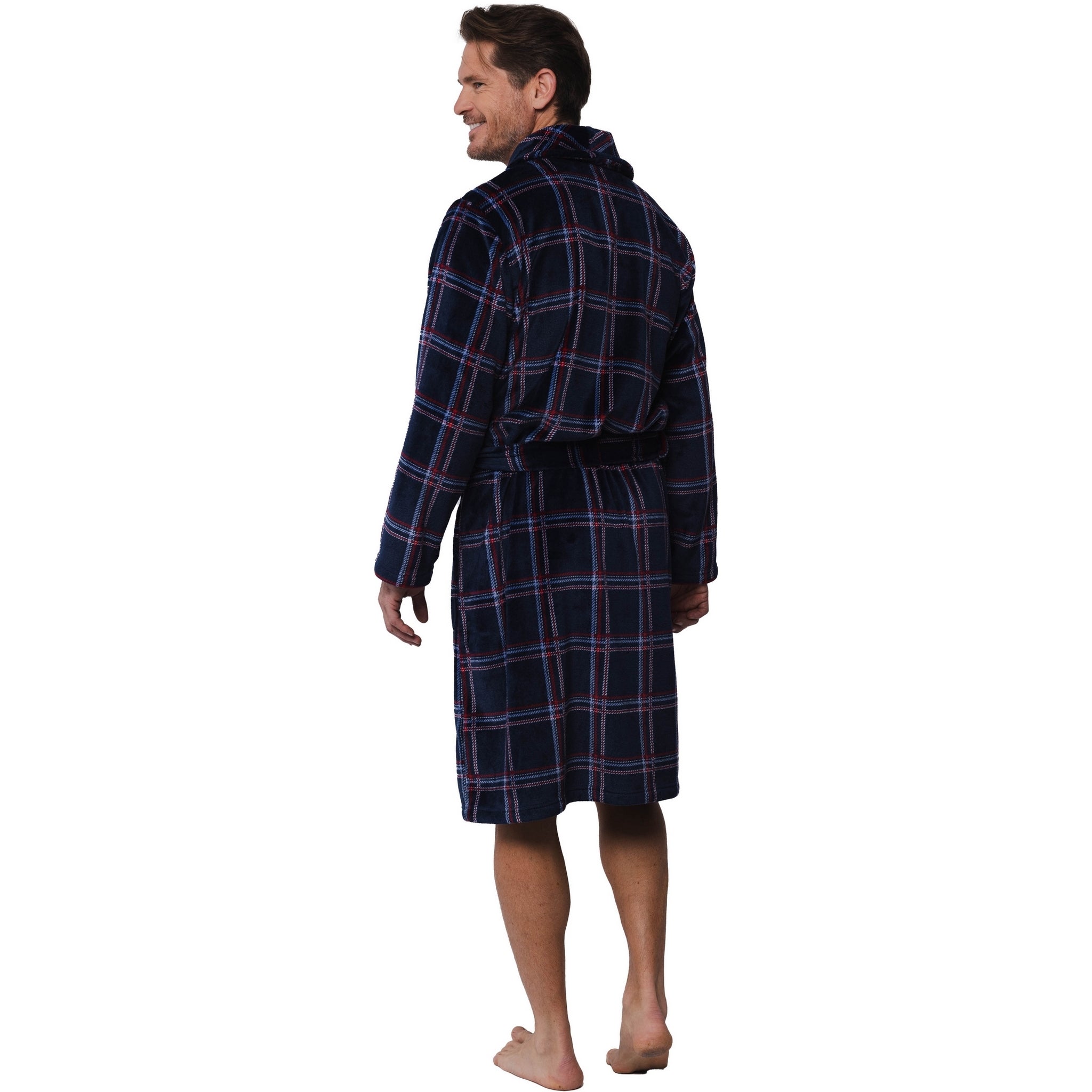 pastunette-twist-bademantel-herren-blau-karo-fleece image 3