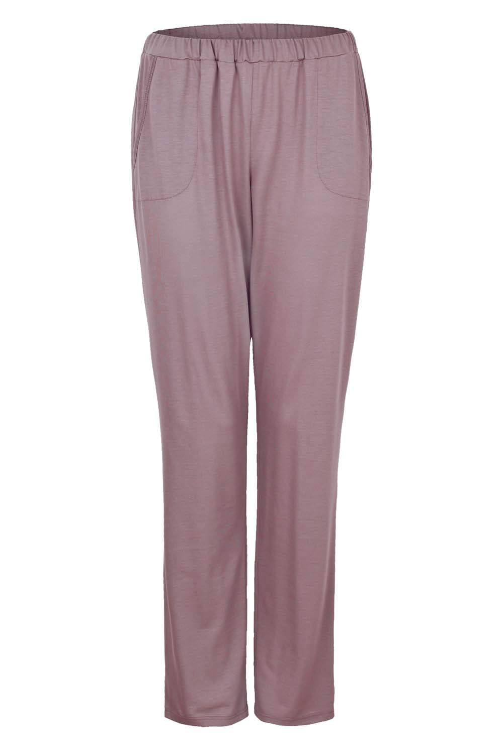 r-sch-be-happy-hose-lang-pyjamahose-braun-jersey image 2