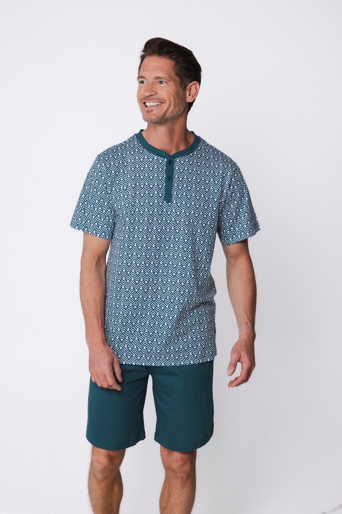 pastunette-green-motion-shortama-pyjama-gr-n-baumwolle image 5