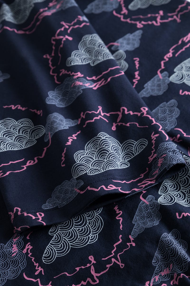 r-sch-be-happy-hose-lang-pyjamahose-blau-wolkendruck image 6