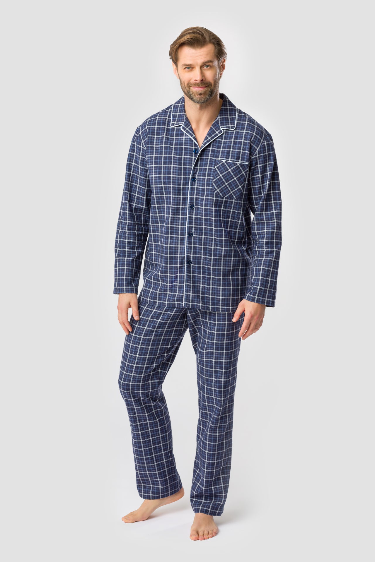 r-sch-be-happy-herren-pyjama-lang-blau-karo-web image 1