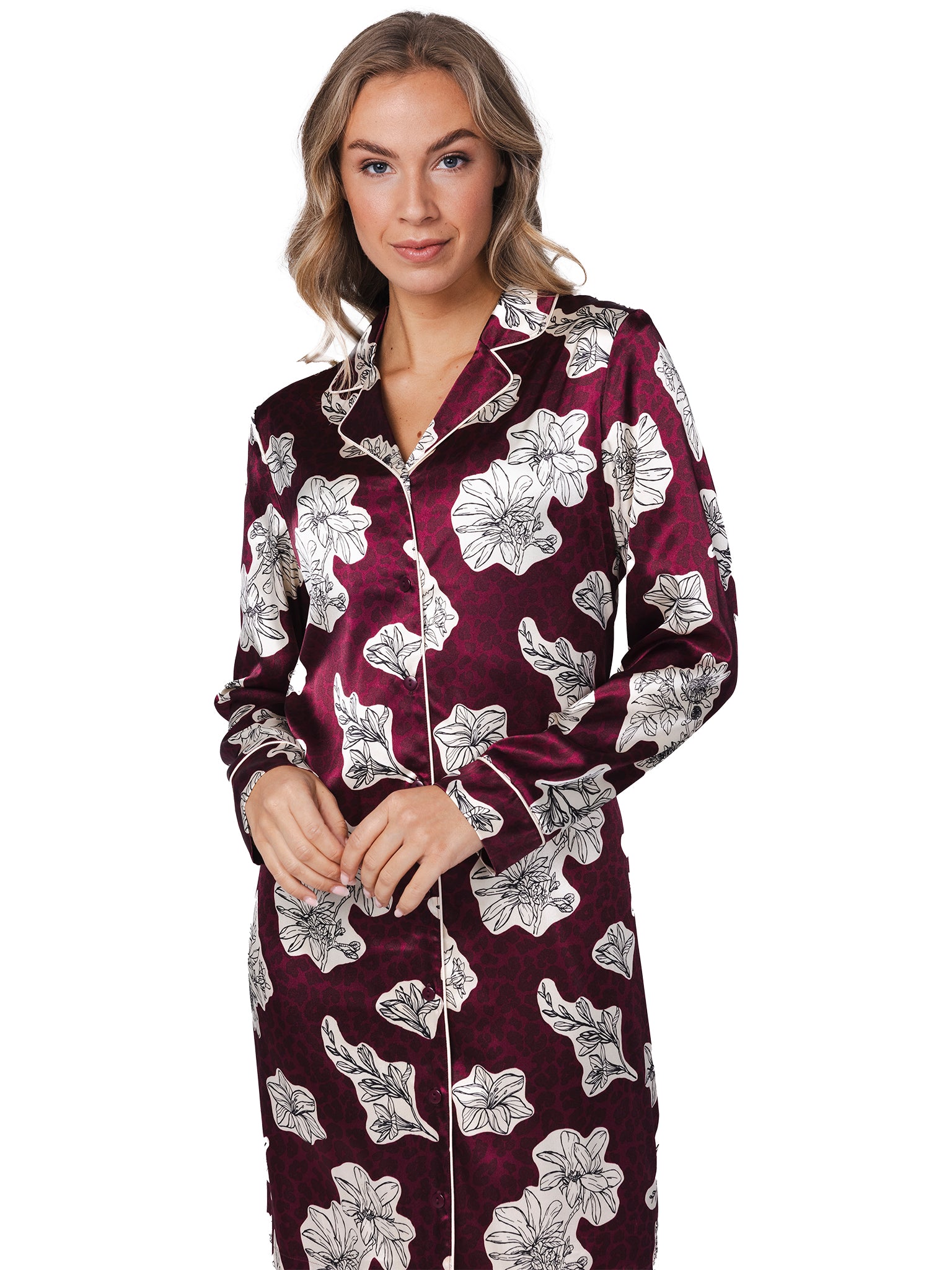 pastunette-premium-burgundy-dream-nachthemd-satin-bordeaux image 3