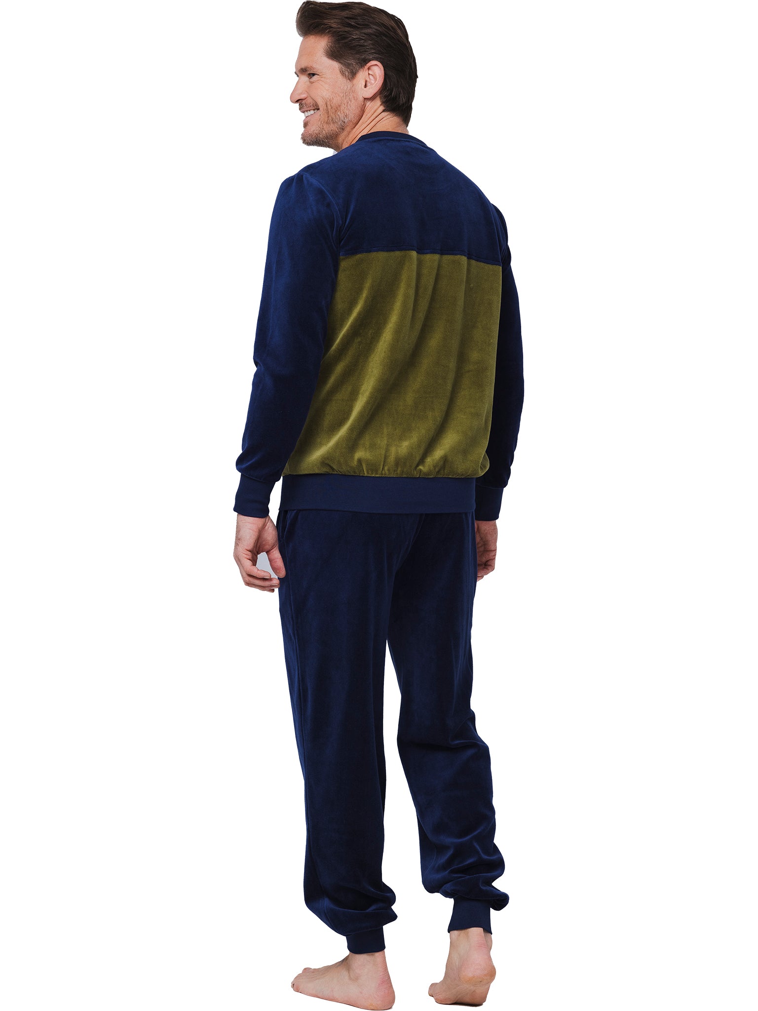 pastunette-adventure-velours-pyjama-dunkelblau-baumwolle image 4