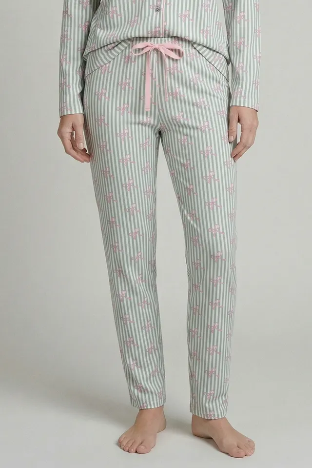 r-sch-be-happy-pyjamahose-lang-gr-n-streifen-baumwolle-modal image 1