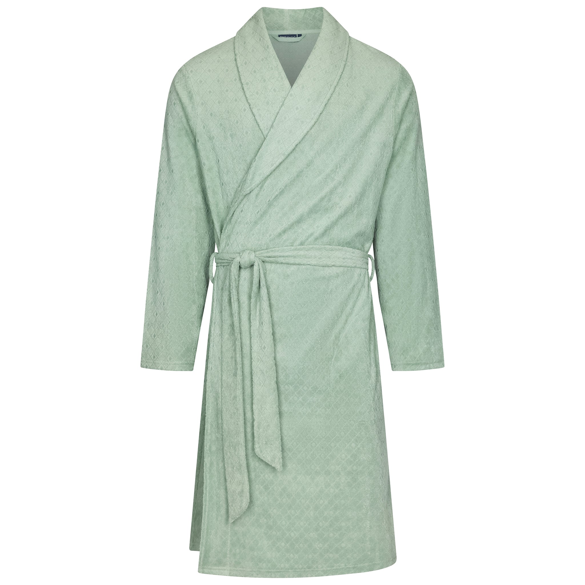 pastunette-green-dream-bademantel-gr-n-kariert-baumwolle image 1