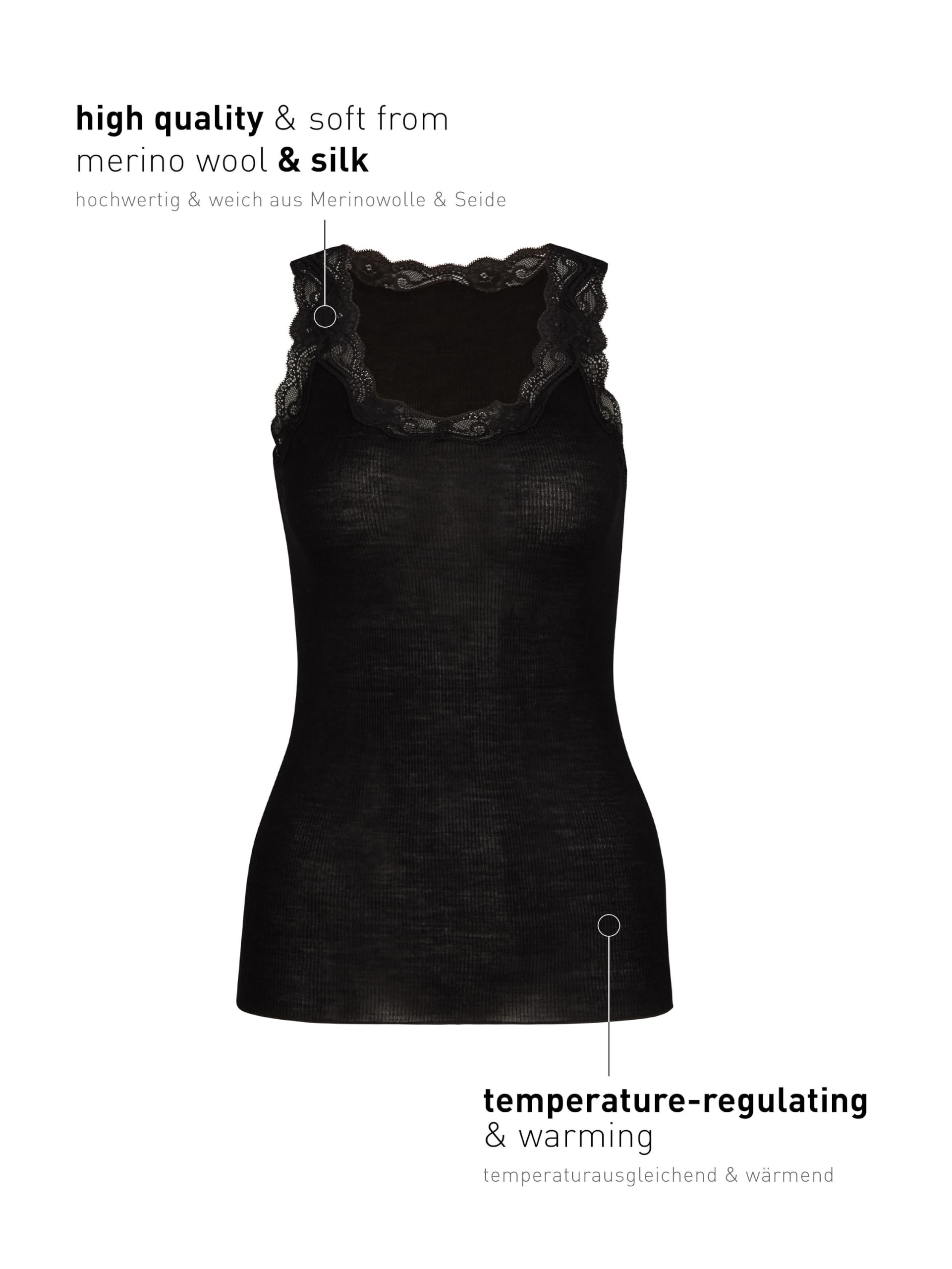 calida-richesse-lace-top-damen-schwarz-40-42-wolle-seide image 6