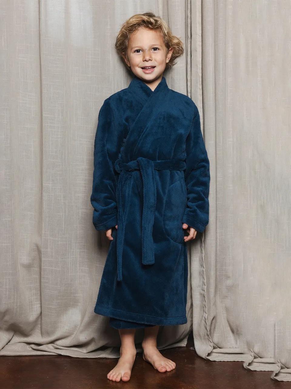 pastunette-blue-comfort-kinderbademantel-blau-fleece image 1