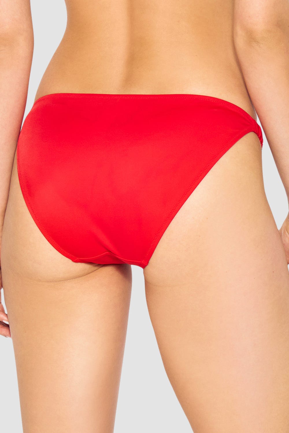r-sch-be-happy-bikini-unterteil-rot-uni-geraffte-seiten image 3