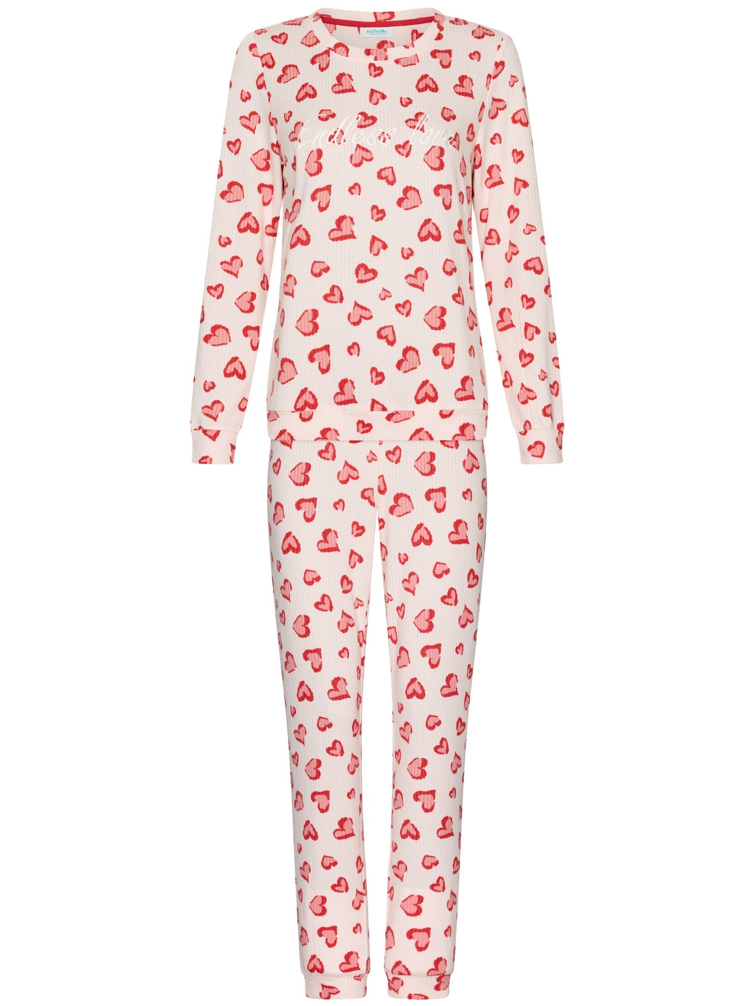 myrebelle-endless-love-m-dchenpyjama-herzen-rosa image 2