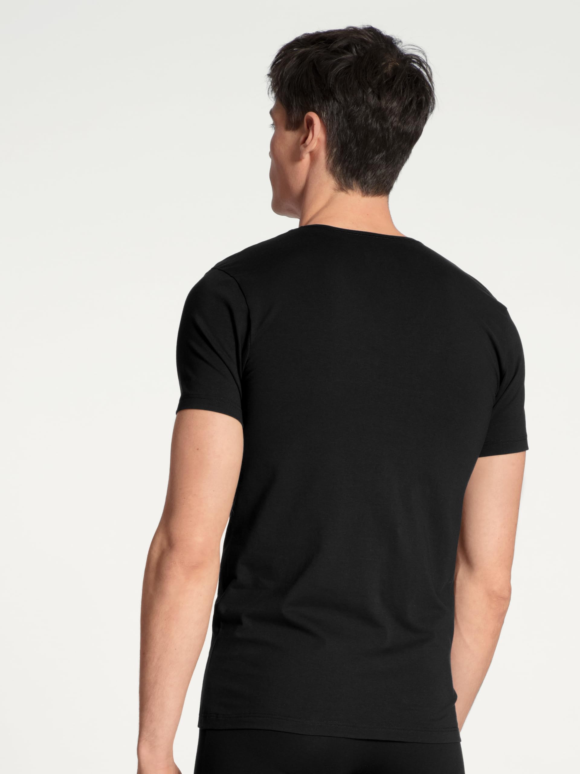 calida-cotton-code-t-shirt-herren-schwarz-v-ausschnitt-baumwolle image 4