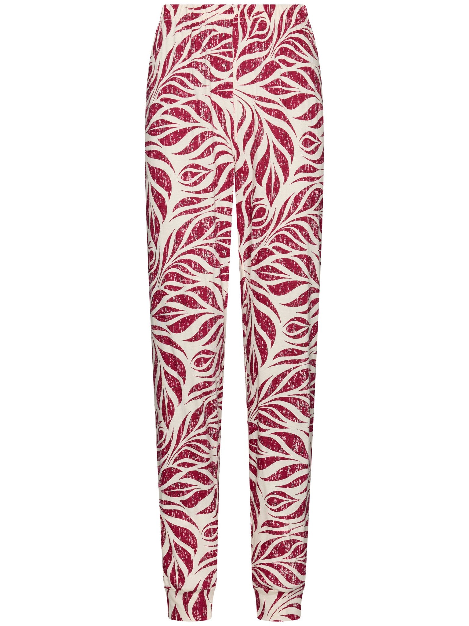 pastunette-rosewood-comfort-pyjama-rot-bio-baumwolle-blattprint image 5